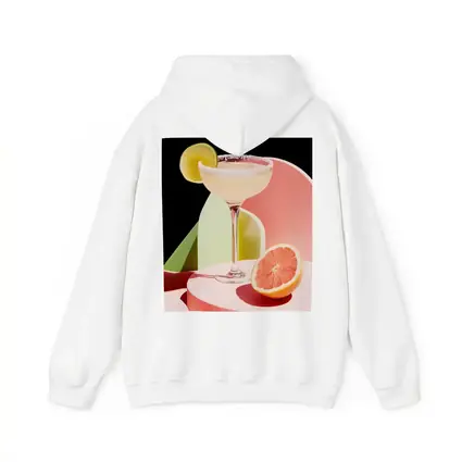 Margarita Cocktail Glass Grapefruit Geometric Background