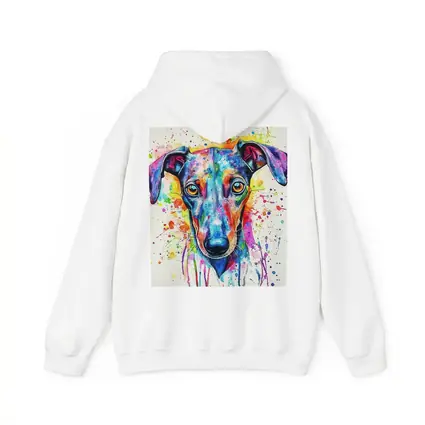 Colorful Greyhound Dog Watercolor Splatter Art