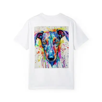 Colorful Greyhound Dog Watercolor Splatter Art