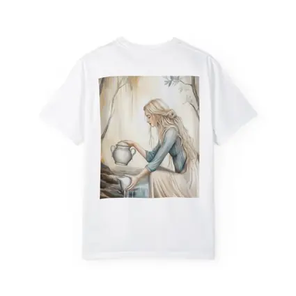 Aquarius Woman Pouring Water Forest Art