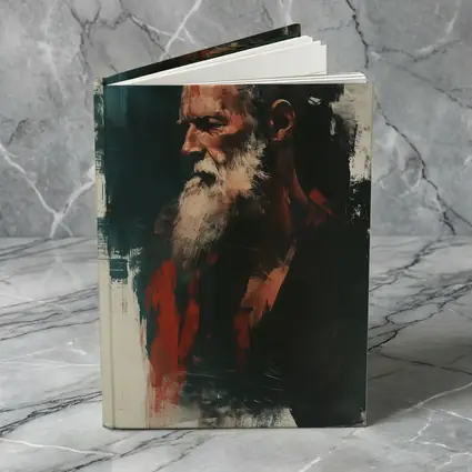 Old Man Portrait Dark Painterly Art Style
