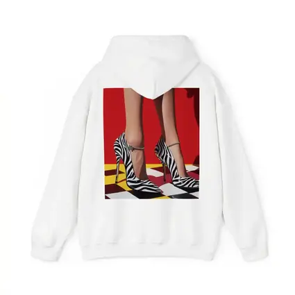 Zebra Print Heels Red Checkered Floor