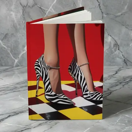 Zebra Print Heels Red Checkered Floor