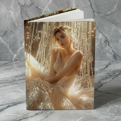 Elegant Woman Golden Crystal Chandelier Fantasy