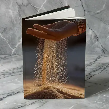 Sand Falling Through Hand Desert Setting