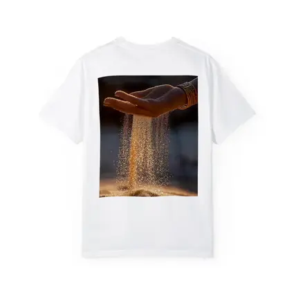 Sand Falling Through Hand Desert Setting