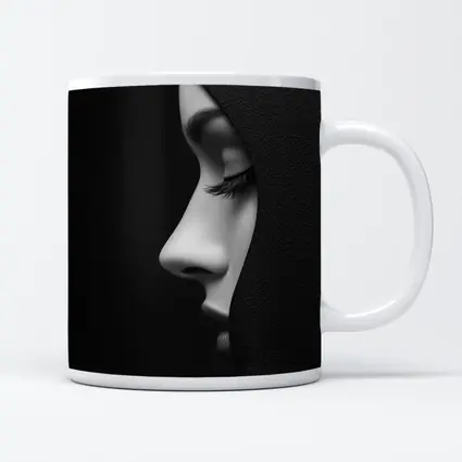 Woman Face Profile Dark Shadow Portrait