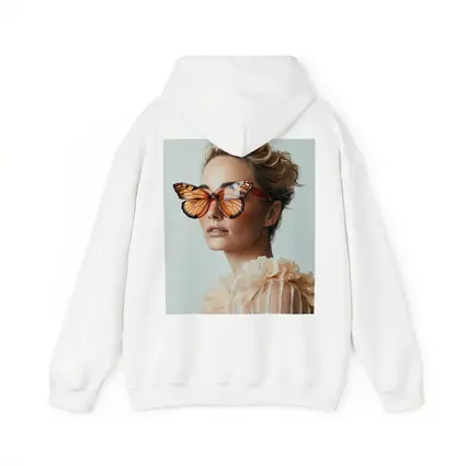 Woman With Butterfly Sunglasses Fashion Portrait
