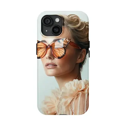 Woman With Butterfly Sunglasses Fashion Portrait