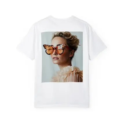 Woman With Butterfly Sunglasses Fashion Portrait