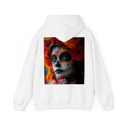 Day of the Dead Woman Orange Flower Crown