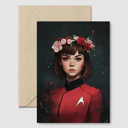 Star Trek Red Uniform Girl Floral Crown