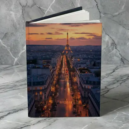 Eiffel Tower Paris Avenue At Dusk