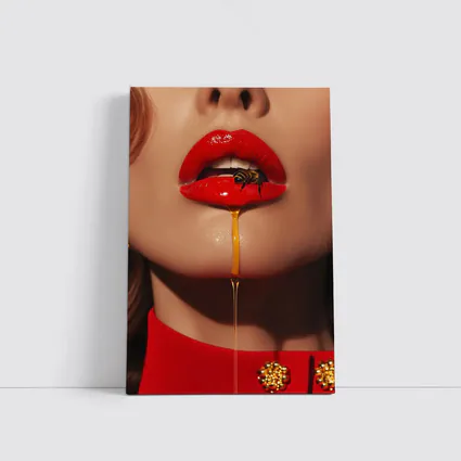 Red Lips Honey Drip Bee Fashion