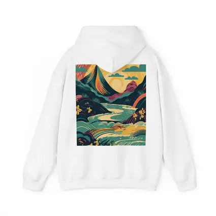 Tropical River Valley Bold Retro Art