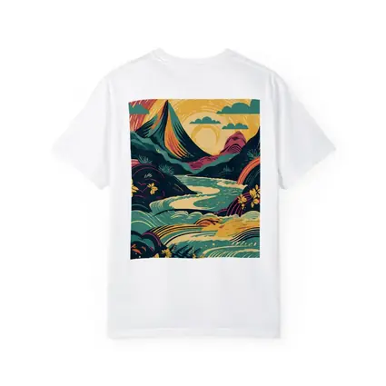 Tropical River Valley Bold Retro Art
