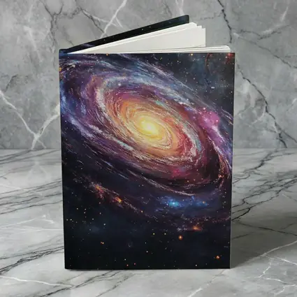 Spiral Galaxy Glowing Core Deep Space Art