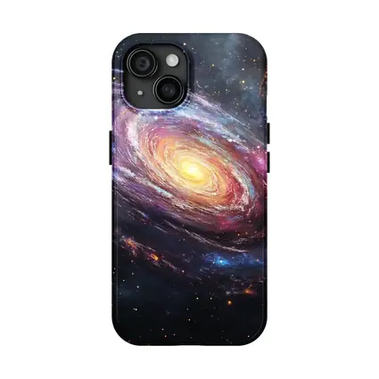 Spiral Galaxy Glowing Core Deep Space Art