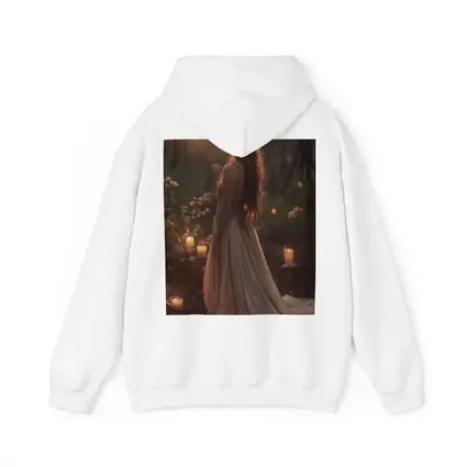 Moonlit Forest Girl Candlelight Fantasy Art