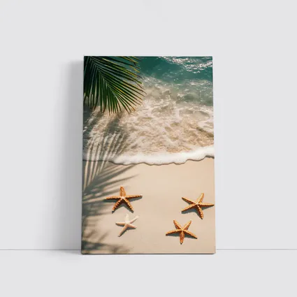Starfish on Sandy Tropical Beach Shore