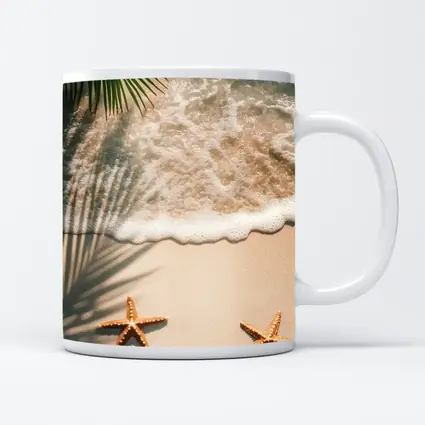 Starfish on Sandy Tropical Beach Shore