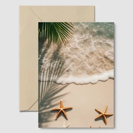 Starfish on Sandy Tropical Beach Shore