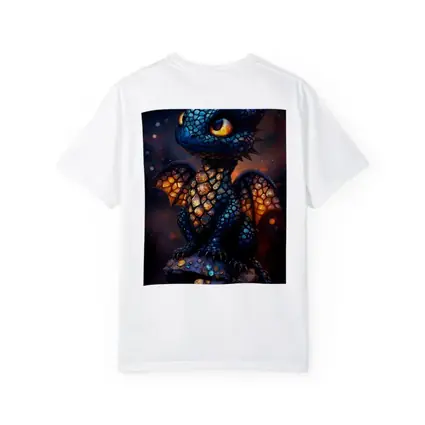 Baby Dragon Glowing Scales Dark Fantasy Art