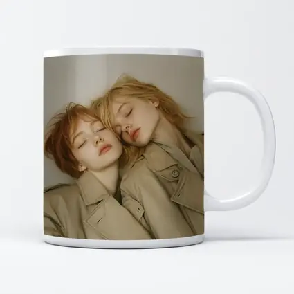 Two Women Resting Together Beige Coats
