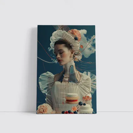 Surreal Fashion Woman Macarons Blue Sky