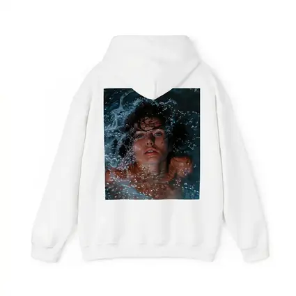Woman Submerged in Dark Blue Water