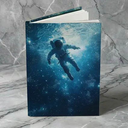 Astronaut Floating Underwater Blue Galaxy Space