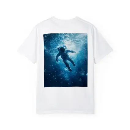 Astronaut Floating Underwater Blue Galaxy Space