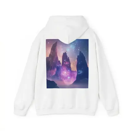 Fantasy Mountain Peaks Cosmic Galaxy Sky