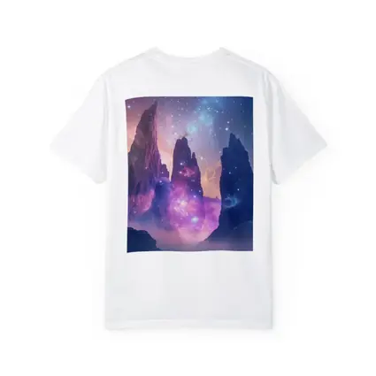 Fantasy Mountain Peaks Cosmic Galaxy Sky