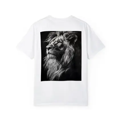 Lion Portrait Black and White Pencil Drawing