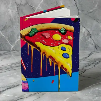 Pop Art Pizza Slice In Cosmic Space