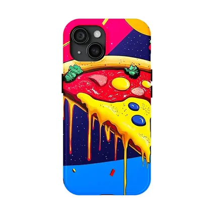 Pop Art Pizza Slice In Cosmic Space