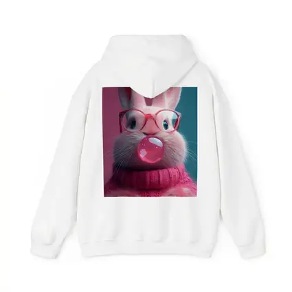 Pink Bunny Blowing Bubble Gum Art