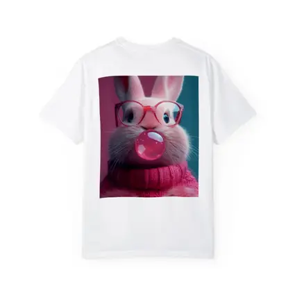 Pink Bunny Blowing Bubble Gum Art