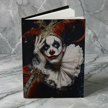 Sad Jester Clown Dark Starry Night