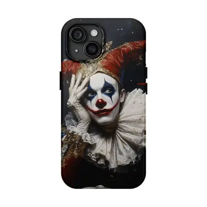 Sad Jester Clown Dark Starry Night