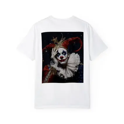Sad Jester Clown Dark Starry Night