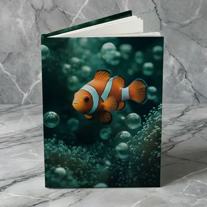 Clownfish Swimming Among Sea Anemone Bubbles