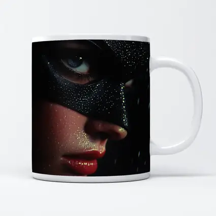 Masked Woman Glitter Dark Dramatic Portrait