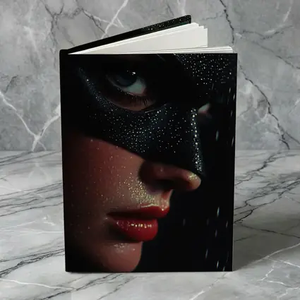Masked Woman Glitter Dark Dramatic Portrait