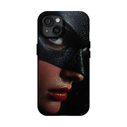 Masked Woman Glitter Dark Dramatic Portrait