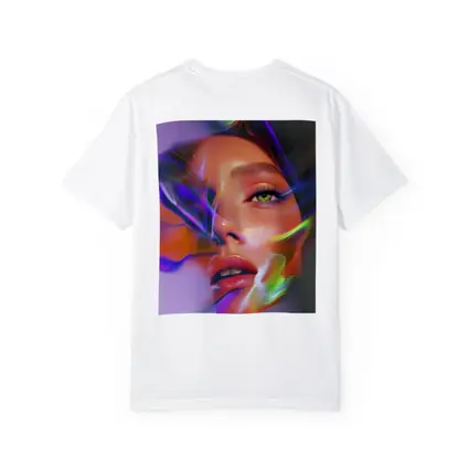 Neon Smoke Woman Face Digital Art