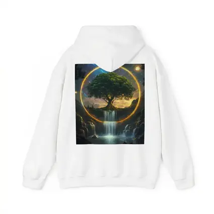 Tree of Life Waterfall Fantasy Cosmic Art