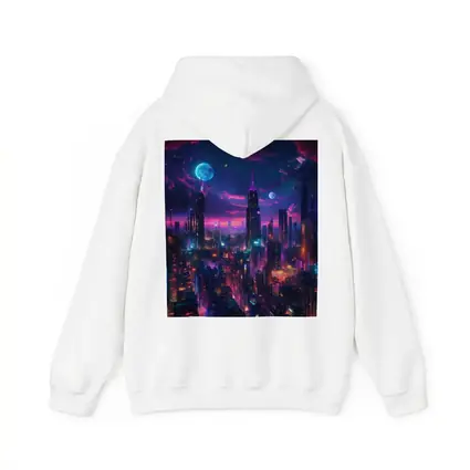 Neon Cyberpunk City Skyline At Night