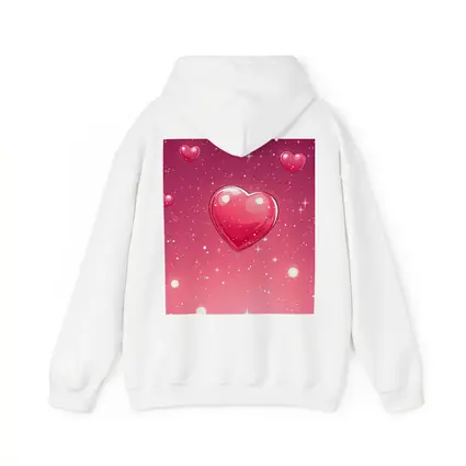 Glossy Pink Hearts Floating Sparkly Background